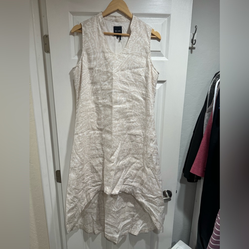 Nic + Zoe Linen high low sleeveless dress